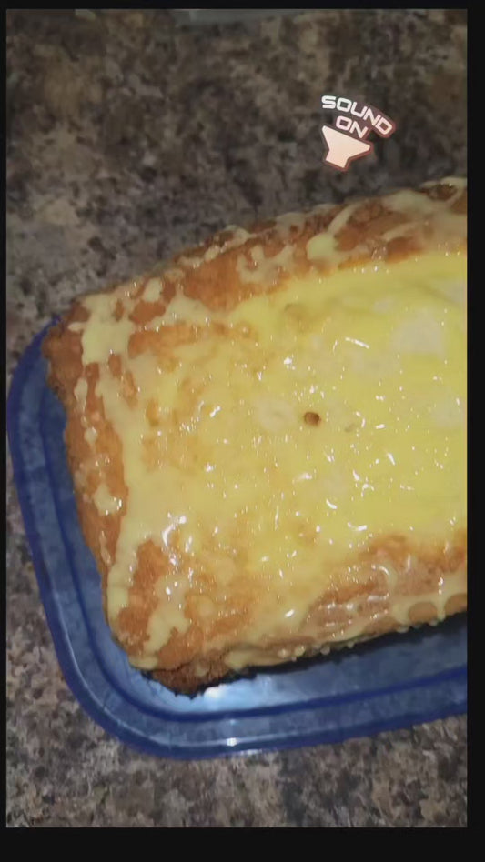 Lemon Zest Glazed Buttah Pound Cake Loaf