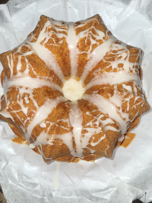 Thanksgiving Pre Order Drunken Bourbon Pound Crown Cake with Salted Whiskey Glaze